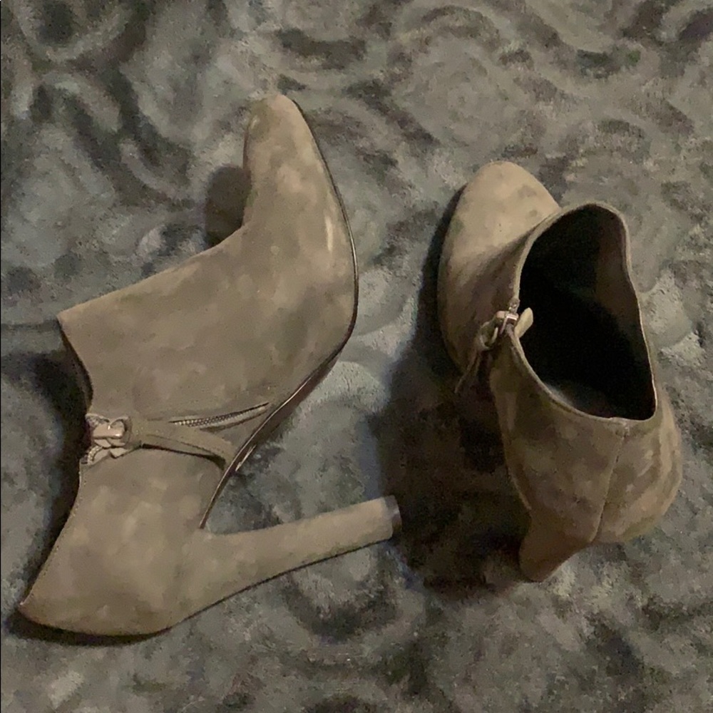 Grey suede Ralph Lauren bootie